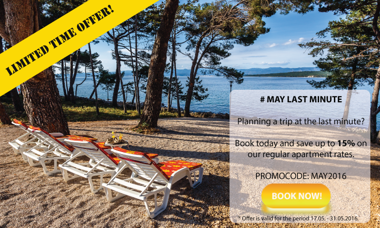 Last minute offer - 15 % discount on regular rates